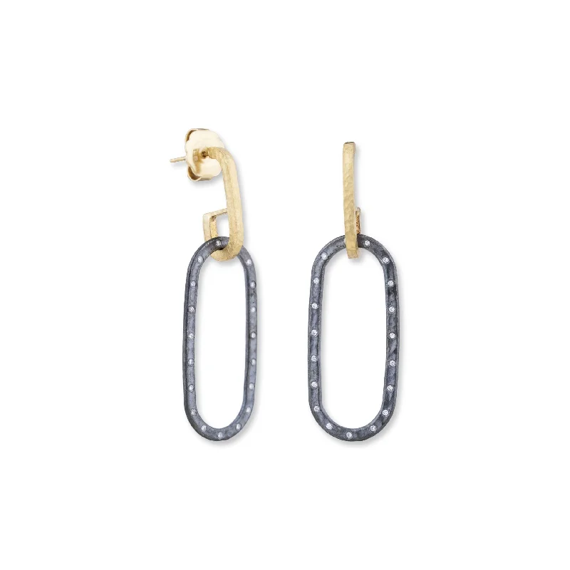 Women’s geometric earrings-Lika Behar Two-Tone "Caroline" Earrings