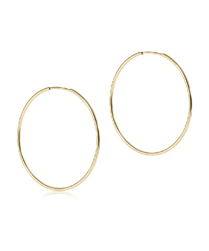 Women’s bold statement earrings-Endless Gold Hoop Earrings