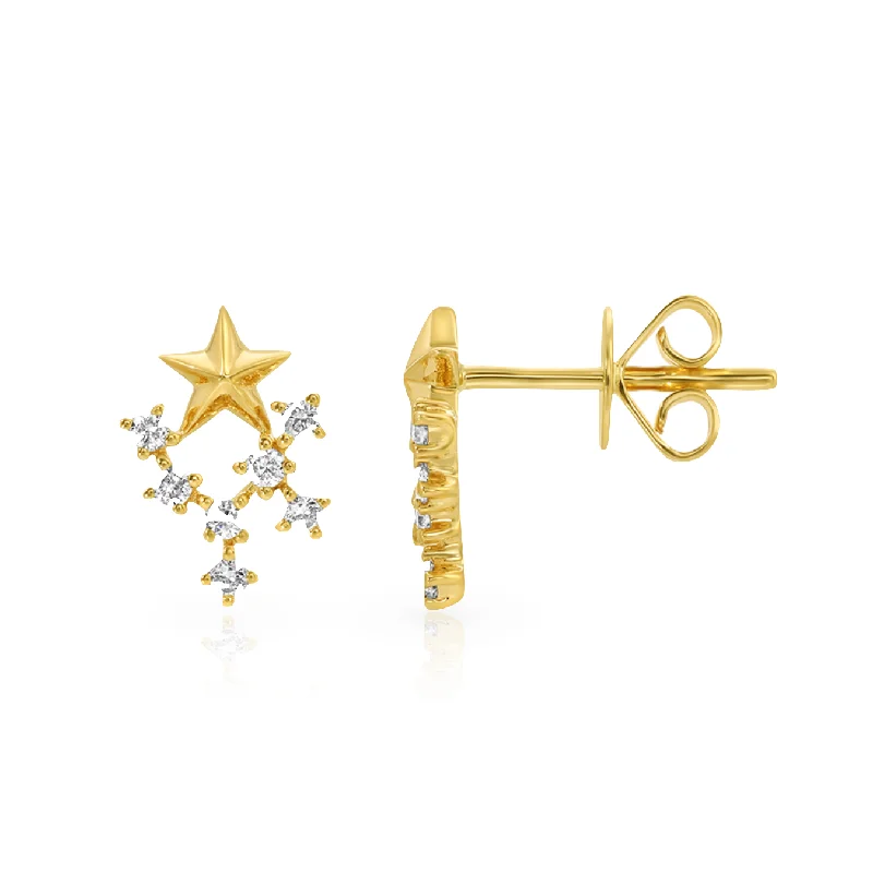 Women’s enamel earrings-Stardust Diamond Earrings