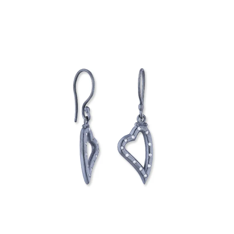 Women’s silver stud earrings-Lika Behar "LOVE" Earrings