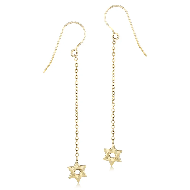 Women’s infinity earrings-Star of David Dangle Earrings