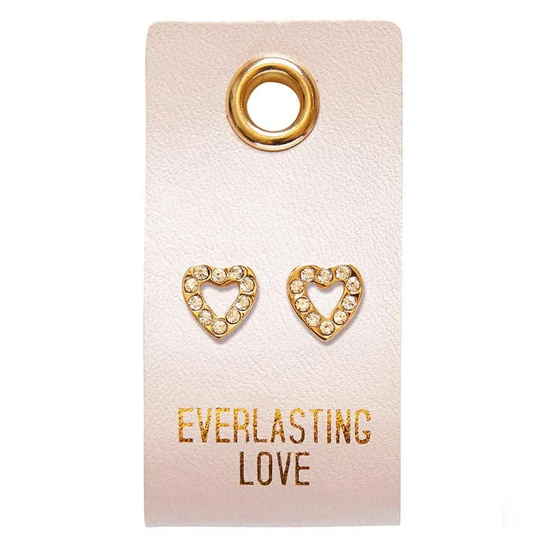 Women’s wedding earrings-Everlasting Love - Heart Earrings