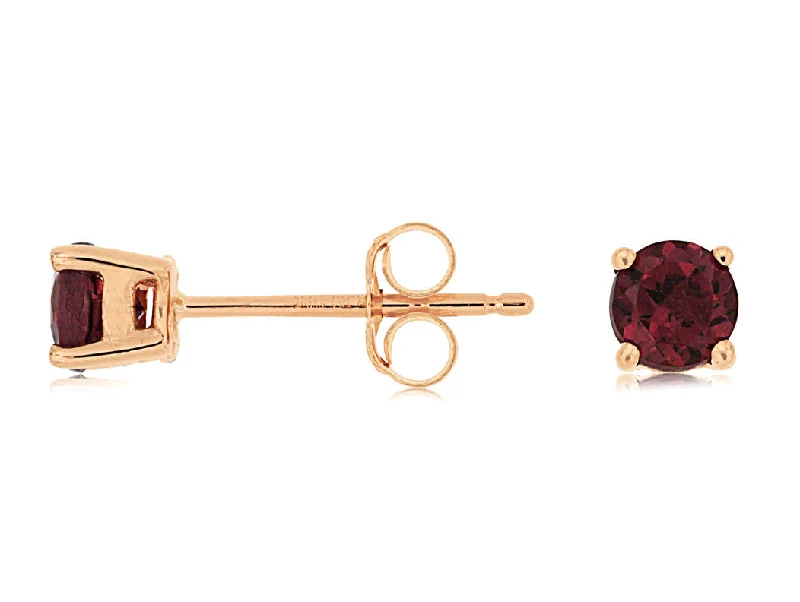 Women’s elegant drop earrings-Rhodalite Garnet Stud Earrings