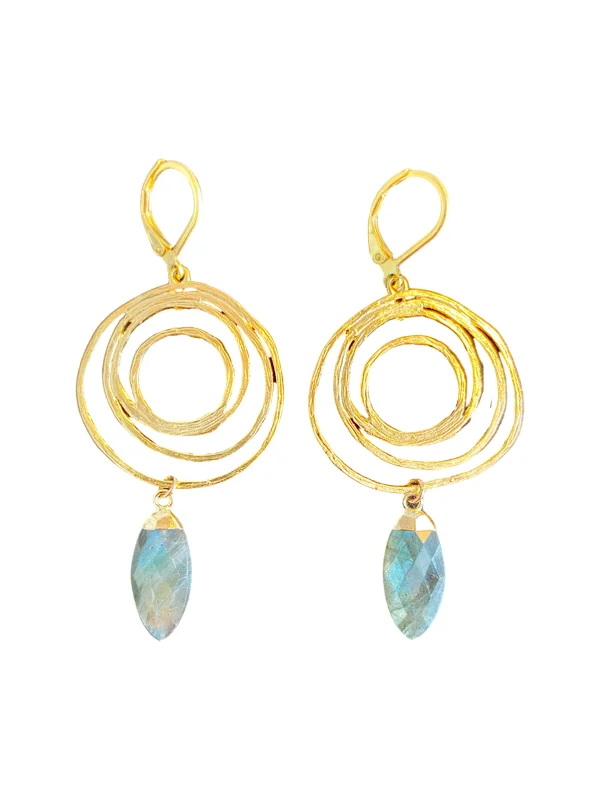 Women’s crystal earrings-Eternity Lab Earrings