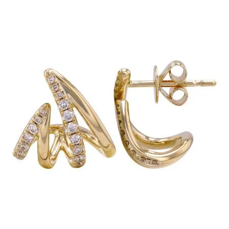 Women’s stud earrings-The Blaze-  Diamond Cage Earrings