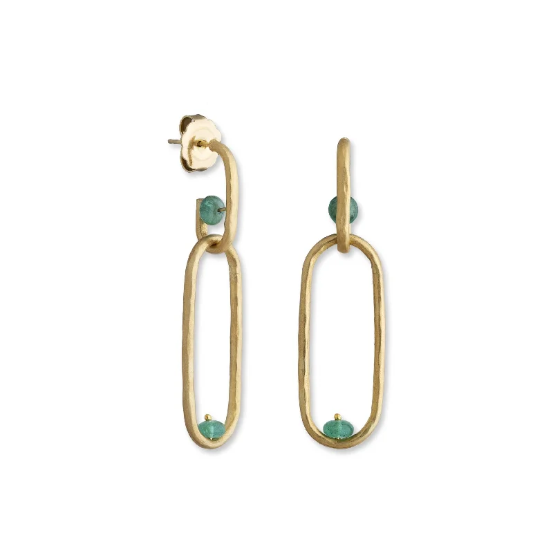 Women’s antique earrings-Lika Behar Emerald "Caroline" Earrings