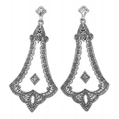 Women’s creative earrings-Crystal Center Chandelier Earrings