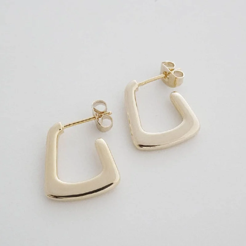 Women’s rhinestone earrings-Gold Demi Hoop Earrings