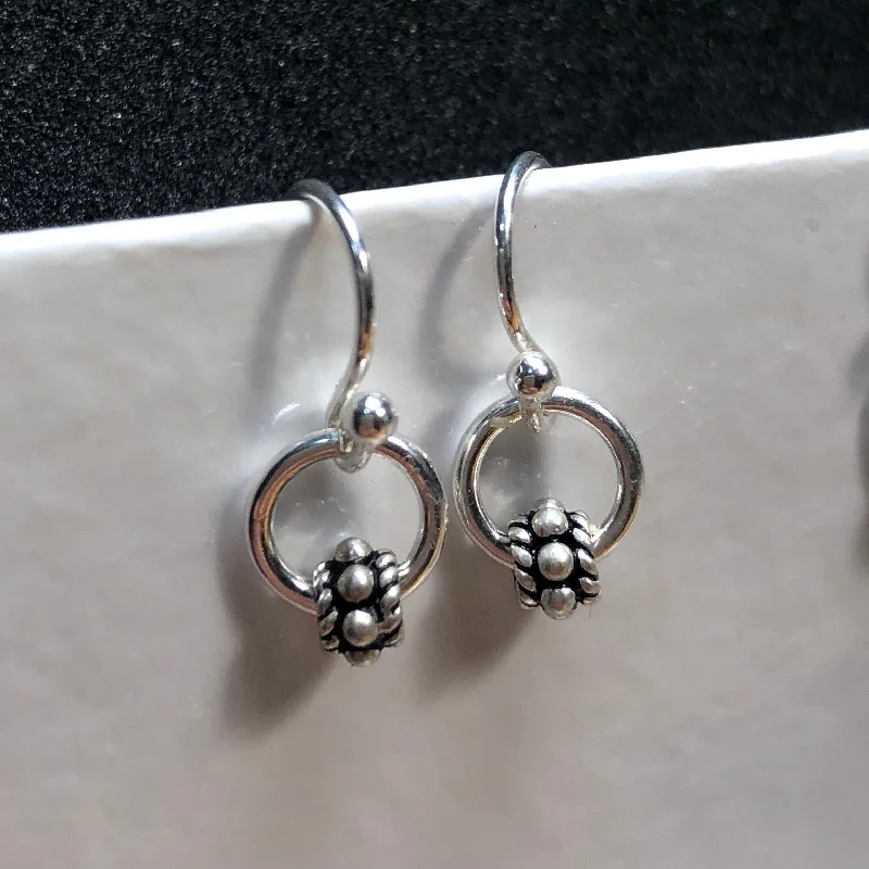 Women’s minimalist earrings-Dainty Oxidized Earrings