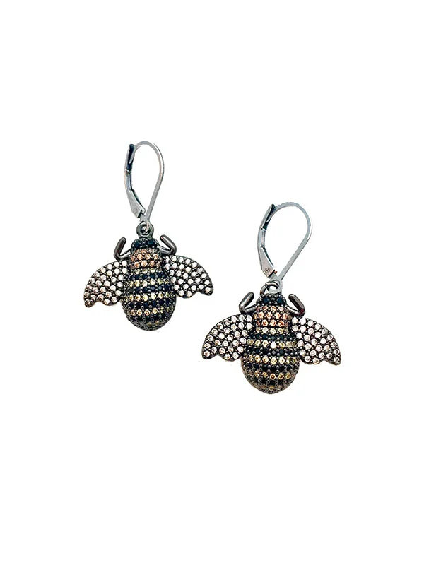 Women’s custom design earrings-Bzzzzz Bee Earrings