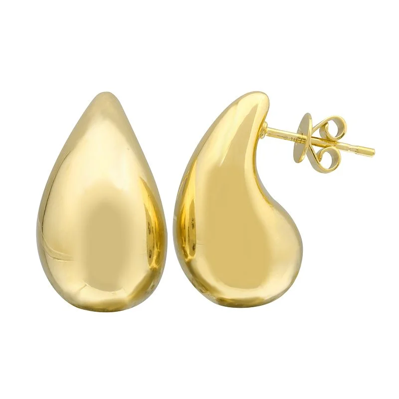 Women’s large statement earrings-Drop Golden Earrings