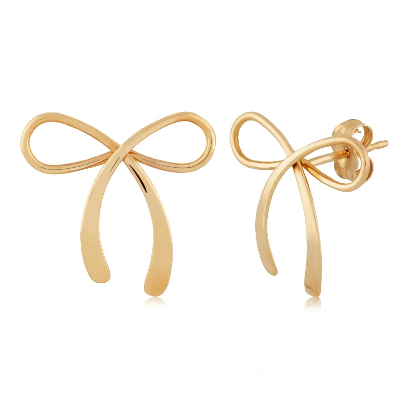 Women’s luxury stud earrings-Petite Bow Earrings