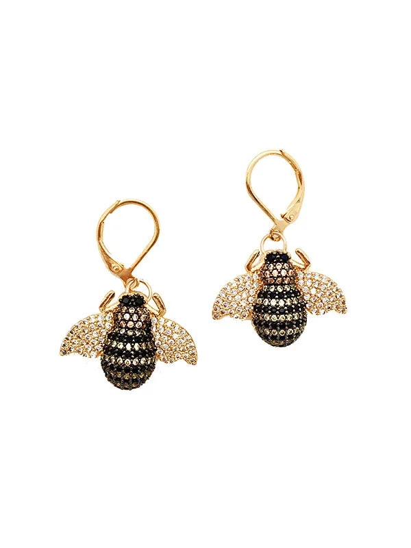 Women’s statement gemstone earrings-Bzzzzz Bee Earrings