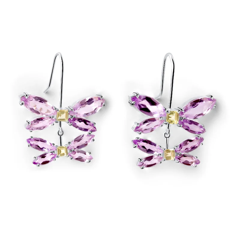 Women’s simple hoop earrings-Infinity Butterfly Earrings