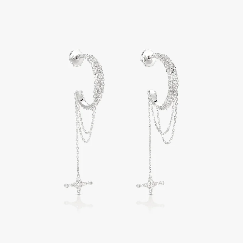 Women’s gemstone earrings-Etincelle Hoop Earrings