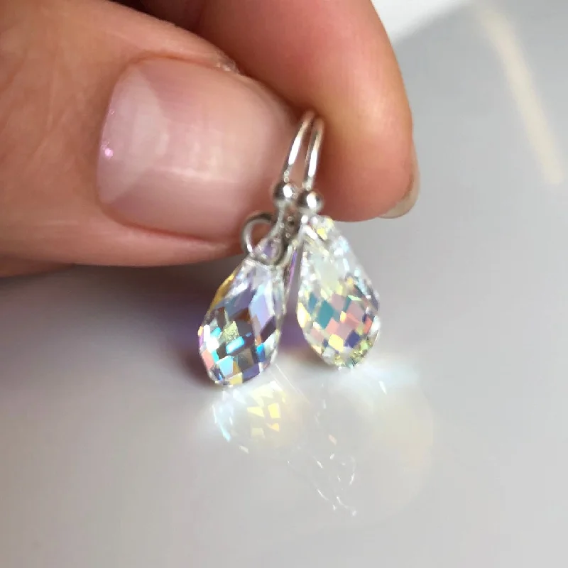 Women’s creative earrings-teardrop earrings - clear AB