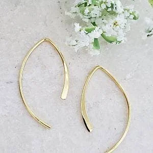 Women’s infinity earrings-Gold Open Wishbone Earrings