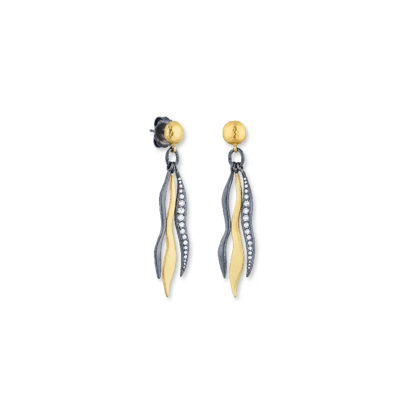 Women’s heart-shaped earrings-Lika Behar "KELLER" Earring