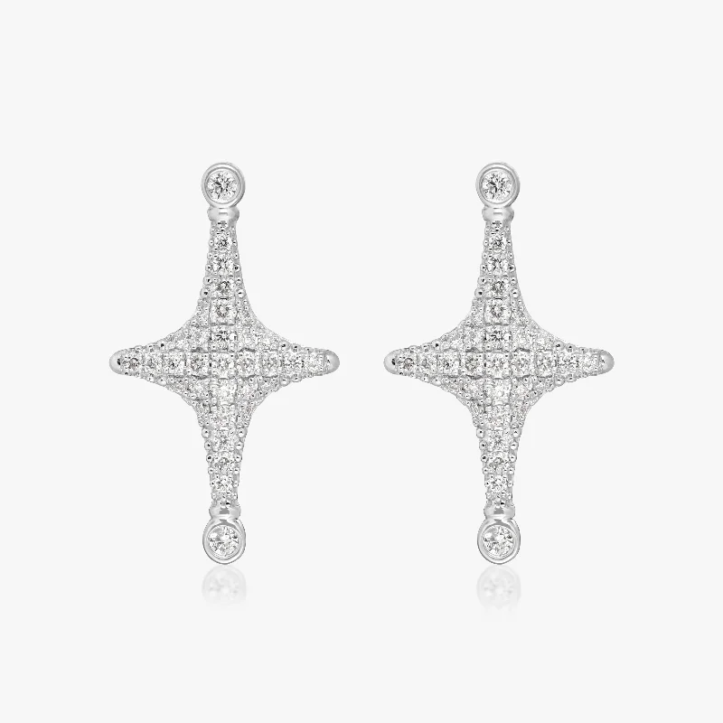 Women’s butterfly earrings-Aurora Diamond Stud Earrings