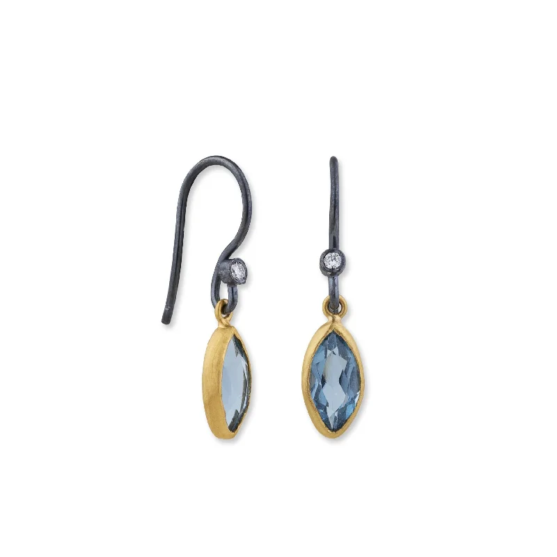 Women’s ruby earrings-Lika Behar "THAMES" Blue Topaz Earrings