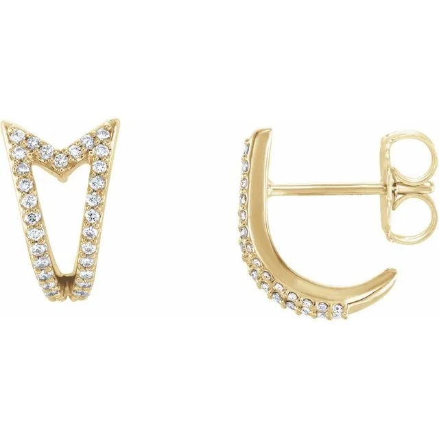 Women’s high-end earrings-Diamond Geometric Hoop Earrings