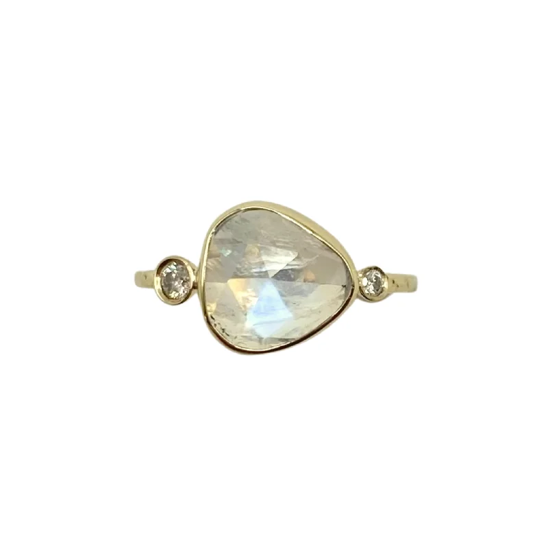 Women’s alternative engagement rings-Emily Amey | Moonstone and Diamond Ring