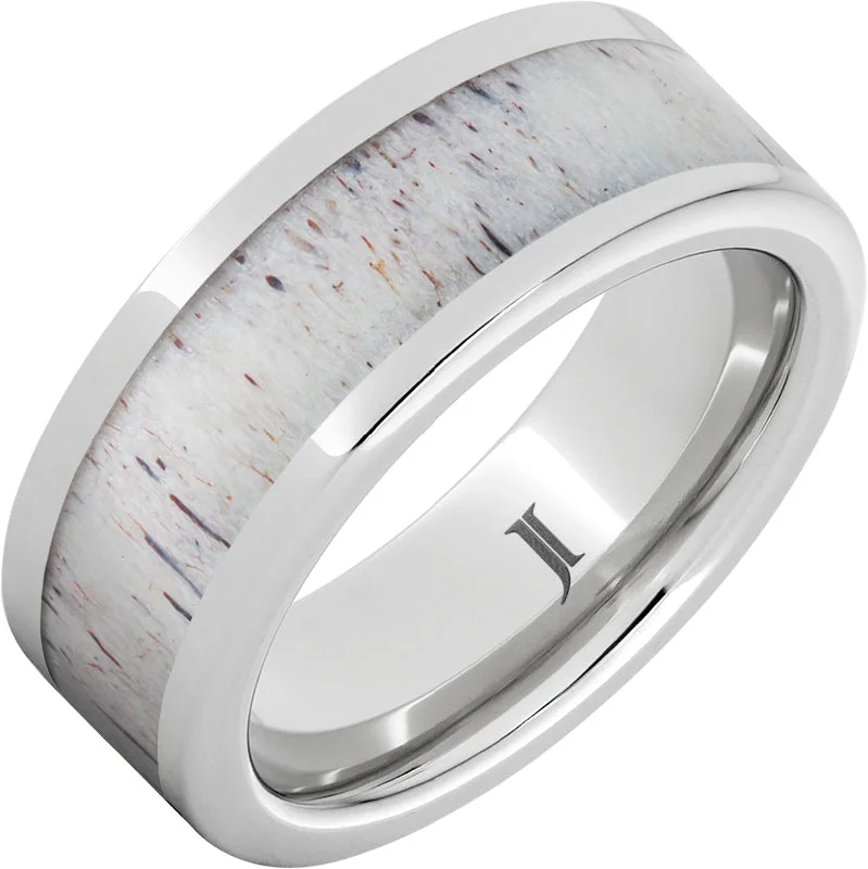 Women’s fashion rings-Serinium® Ring with Antler Inlay