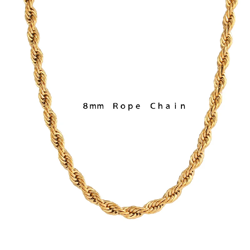 8mm Twist Chain Necklace 50 5cm