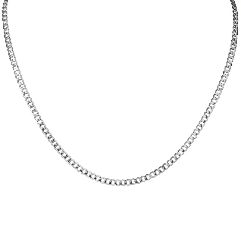 Women’s pearl pendant necklaces-Tesoro Vero Silver Curb Necklace