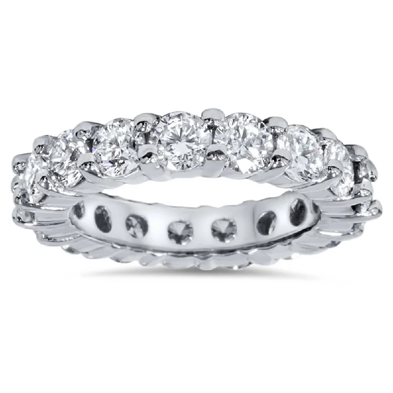 Women’s vintage-style engagement rings-4ct Diamond Eternity Wedding Ring 950 Platinum