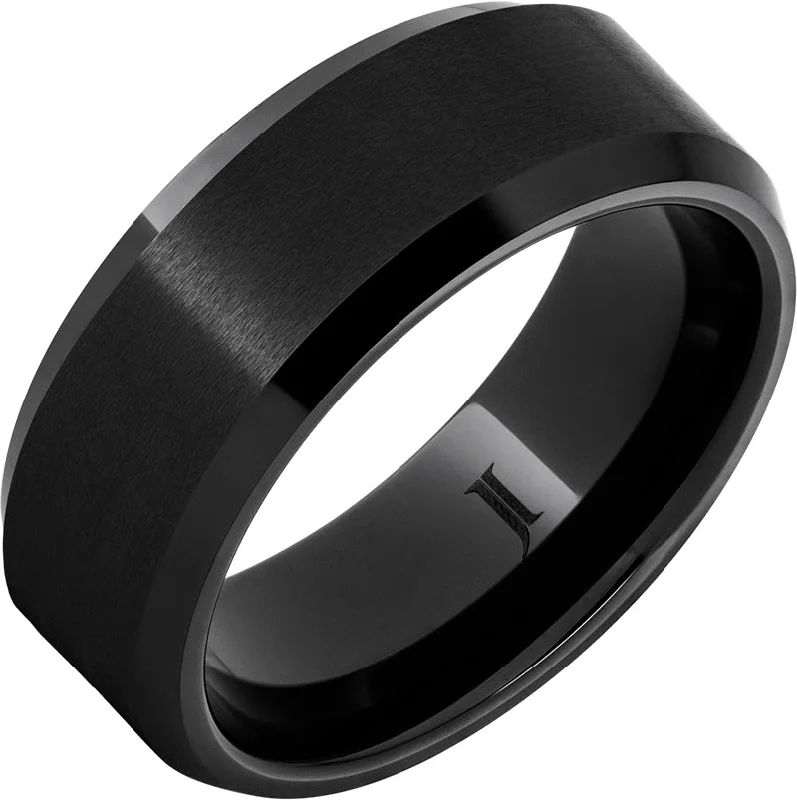 Women’s wide band rings-Black Diamond Ceramic™ Central Park Ring