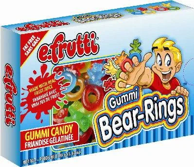 Women’s fashion statement rings-Gummi Bear Rings Theater Size Box