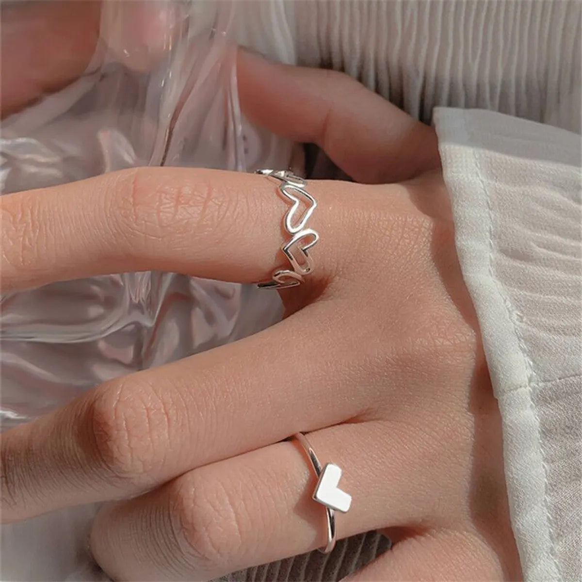 Women’s wedding bands-Vintage Style Heart Alloy Plating No Inlaid Women's