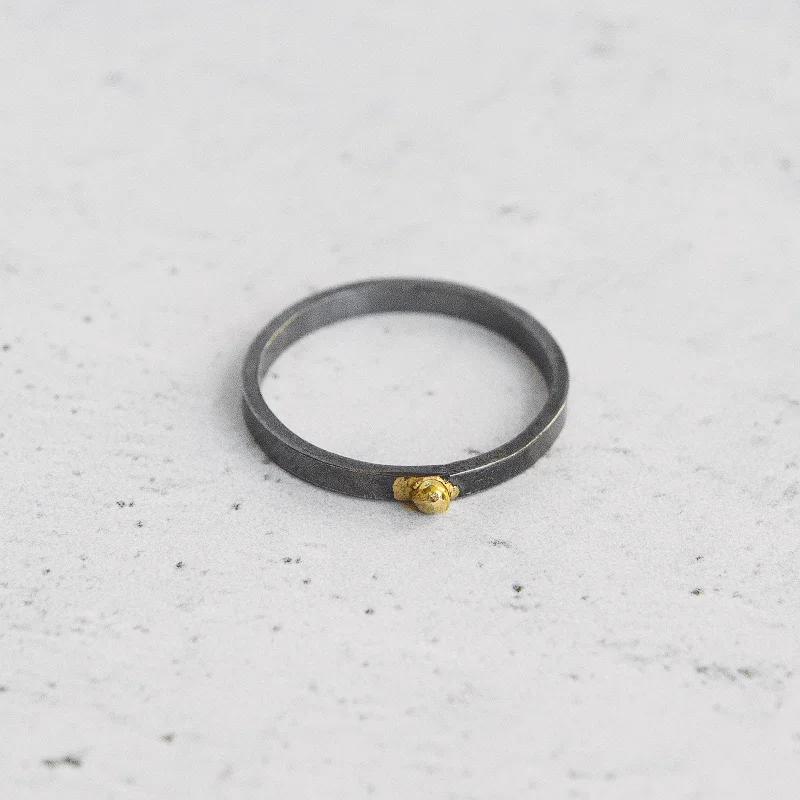 Women’s custom rings-Eclipse Stacking Ring