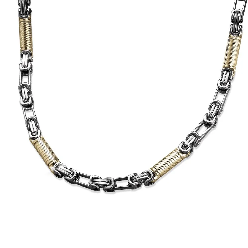 Women’s gold-plated necklaces-Barolo Steel Necklace