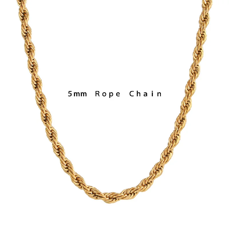 5mm Twist Chain Necklace 40 5cm