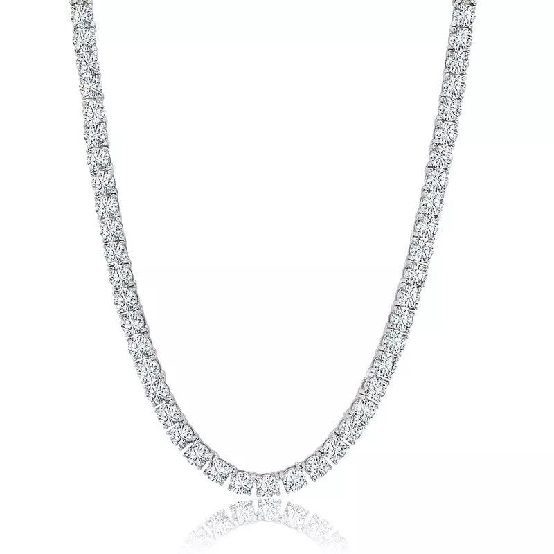 Women’s layered necklaces-Crislu Tennis Brilliant Cut Tennis  Necklace Cubic Zirconia -16"