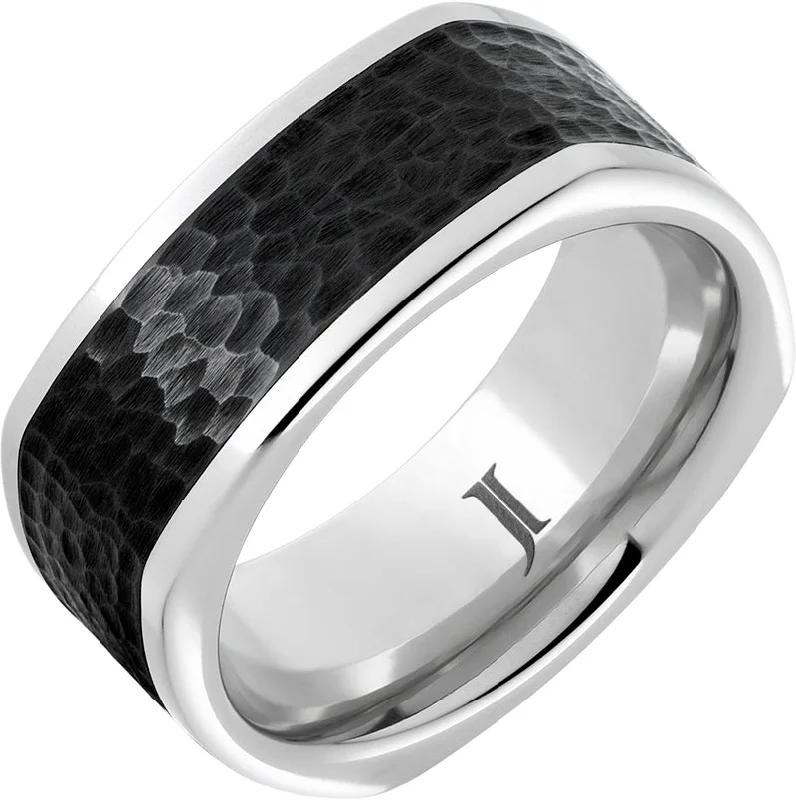 Women’s statement wedding rings-Cubist - Serinium® and Black Diamond Ceramic™ Ring