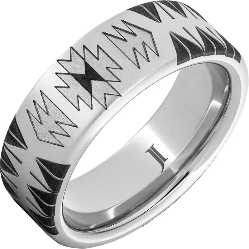 Women’s trendy engagement rings-Navajo Blanket Pattern Serinium® Ring