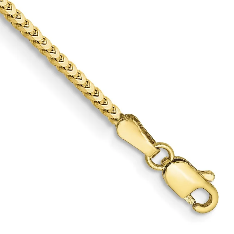 Women’s elegant bracelets-10k Yellow Gold 1.5mm Franco Chain Bracelet, 7"