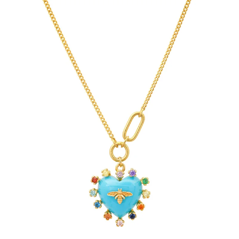 Women’s pendant necklaces-TAI Heart BEE Necklace