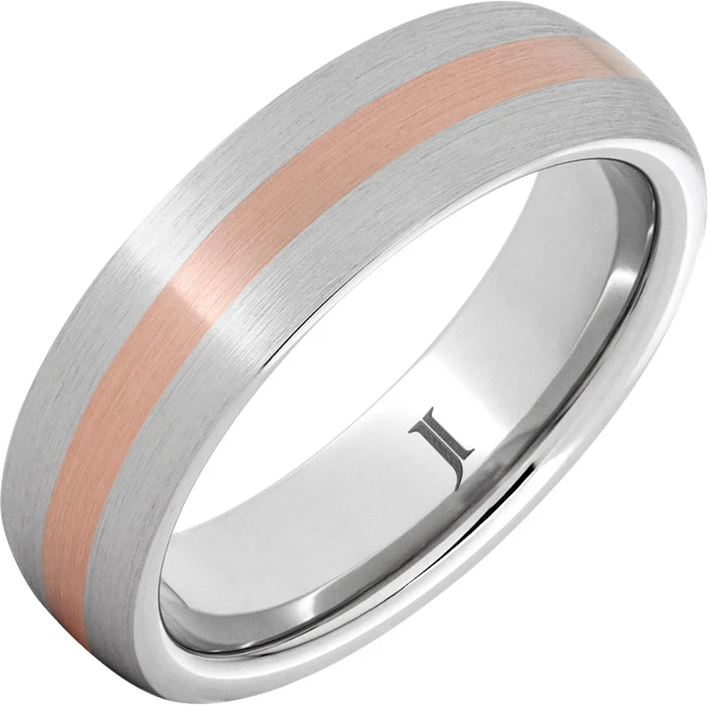 Women’s engagement rings-Serinium® 14K Rose Gold Inlay Ring