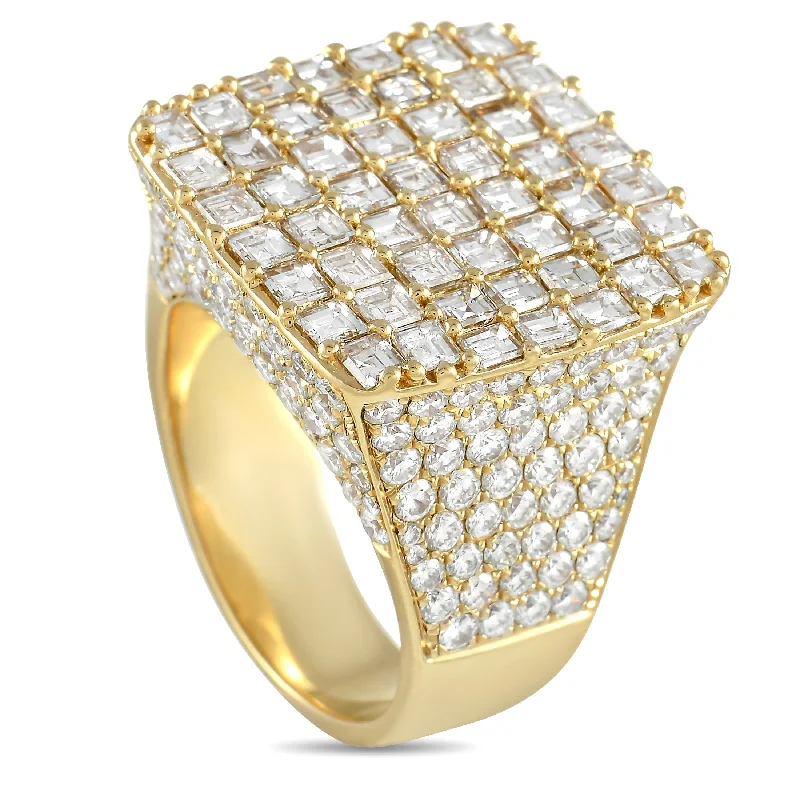 Women’s statement diamond engagement rings-LB Exclusive 14K Yellow Gold 10.49 ct Diamond Ring