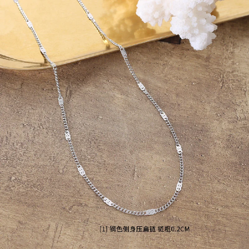 P1123 Steel Color Side Flat Chain 40 + 5cm