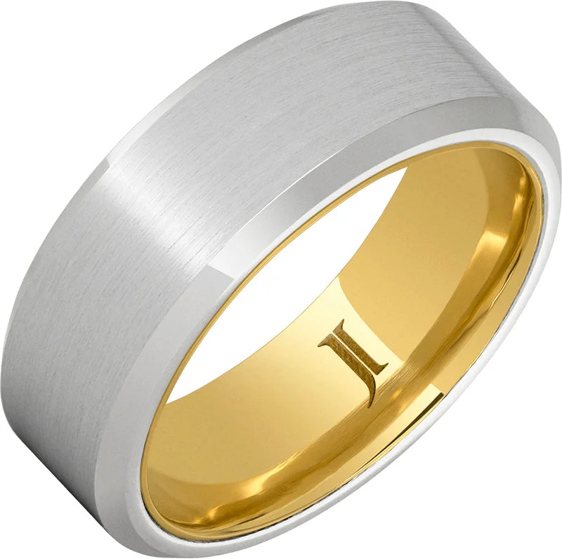 Women’s split-band rings-Serinium® 10K Hidden Gold Satin Ring