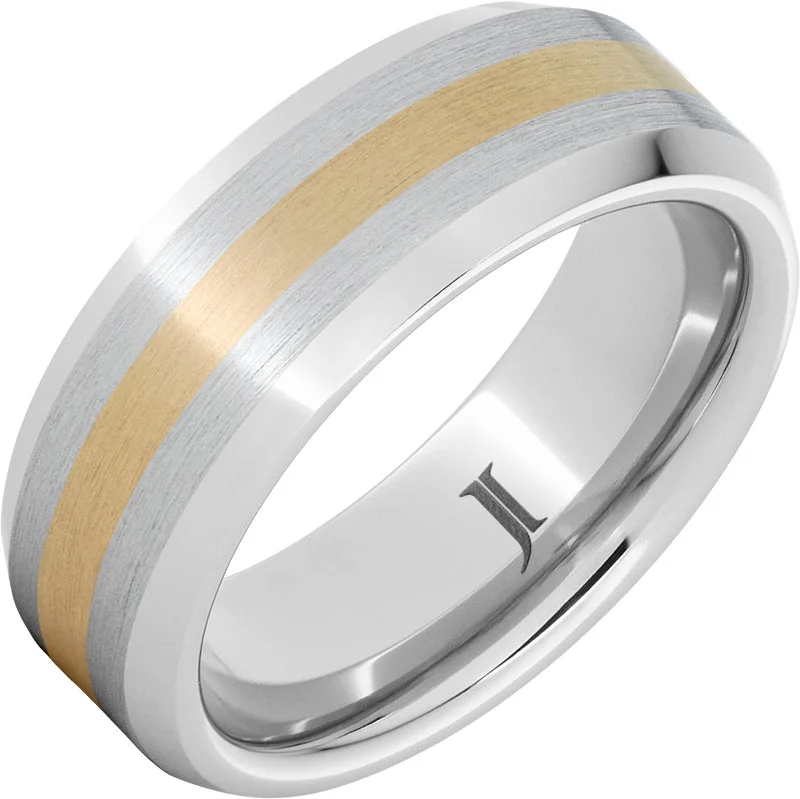 Women’s diamond eternity bands-Serinium® 14K Yellow Gold Inlay Ring