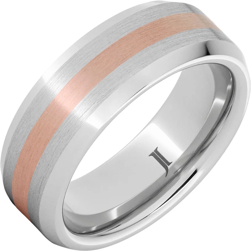 Women’s rainbow rings-Endeavor - Serinium® 14K Rose Gold Inlay Ring