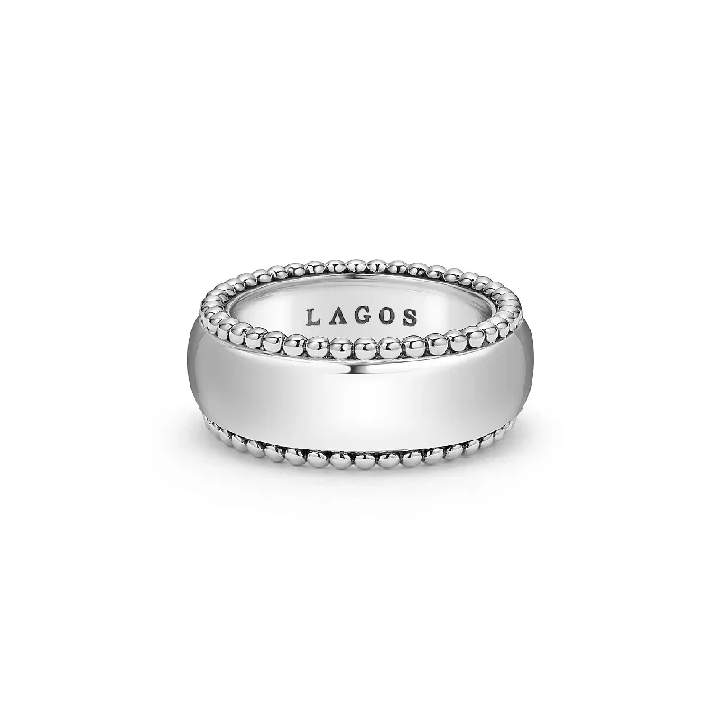 Women’s bold statement rings-Silver Band Ring | 10mm