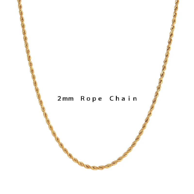 2mm Twist Chain Necklace 40 5cm