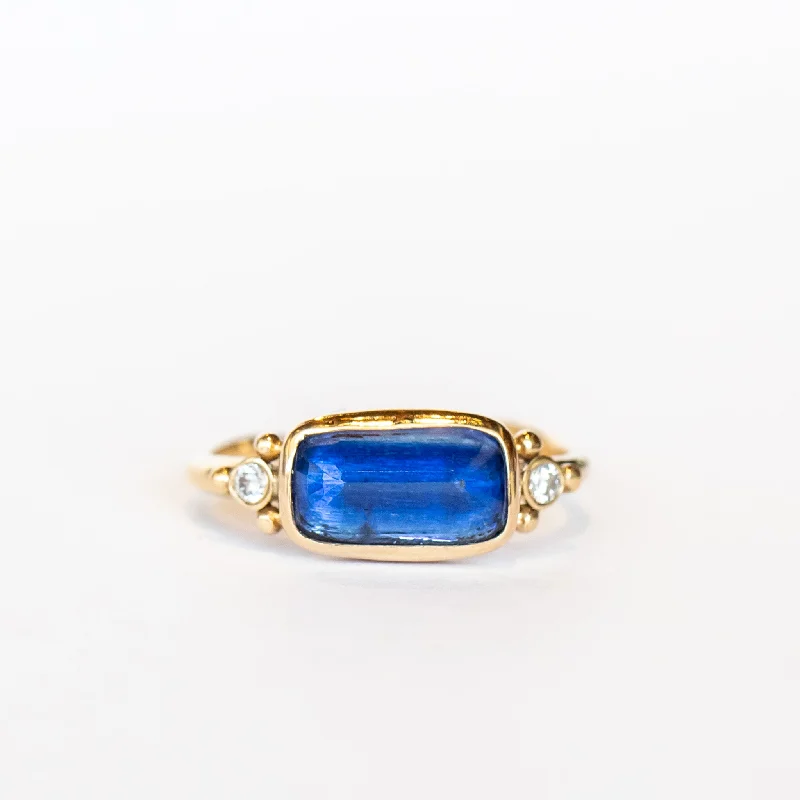 Women’s minimalist engagement rings-Emily Amey | Kyanite and Diamond Ring